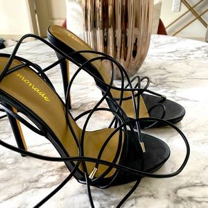 Black Strappy Heels
